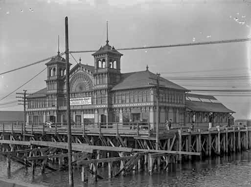 vpl 7435 New City Market opened that year at Westminster Ave (Main after 1910), west of Westminster or False Creek Bridge. On south side ofFC. 1908 PT Timms